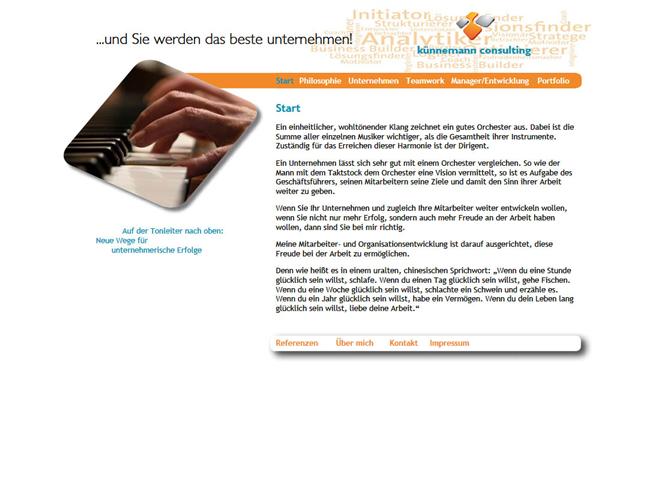 Screenshot der Website www.kuennemann-consulting.de