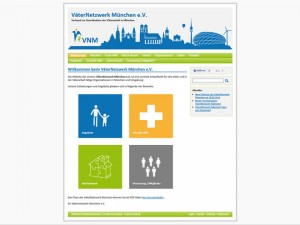 Screenshot der neu gestalteten Website des VäterNetzwerk München e.V.