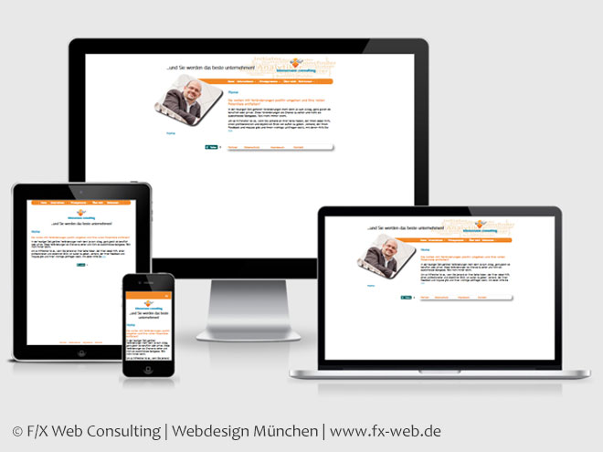 Die Website der Künnemann Consulting GmbH nach dem Relaunch im Responsive Design