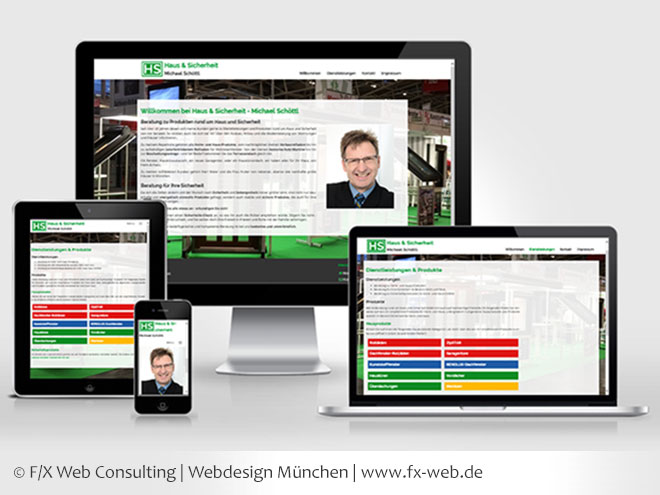 Kundenreferenz: www.haus-sicherheit.info - Responsive Design Ansichten