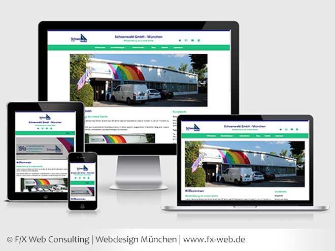 Die brandneue Website der Schoenwald GmbH im Responsive Web Design