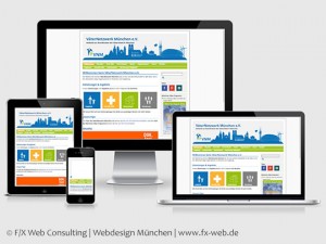 Die Website des VäterNetzwerk München e. V. vor dem Relaunch im Responsive Webdesign