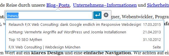 Screenshot: WordPress - Inline-Link korrigiert (so klappt auch die Umstellung auf SSL)