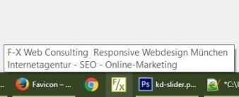 Auf der Taskbar angepinnte Website mit Tooltip beim Mouse-Hover