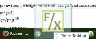 Website auf Taskbar anpinnen