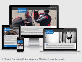 Screenshot der Website rohrreinigung-muenchen.de im Responsive Webdesign