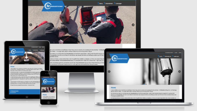 Screenshot der Website rohrreinigung-muenchen.de im Responsive Webdesign