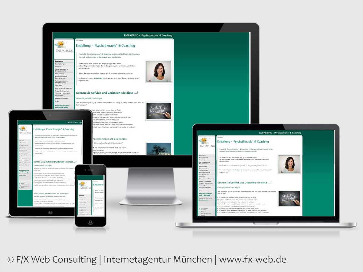 Screenshot: die Website heilenundentfalten.de aus der Gesundheitsbranche vor dem Relaunch