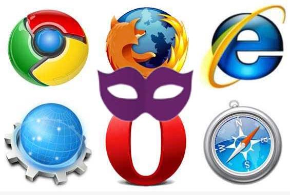 Browser Icons mit Privatmodus-Maske