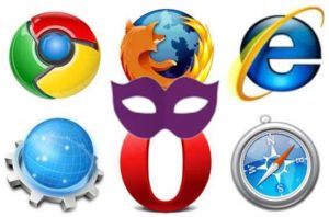 Anonym im Internet surfen - Browser Icons mit Privatmodus-Maske